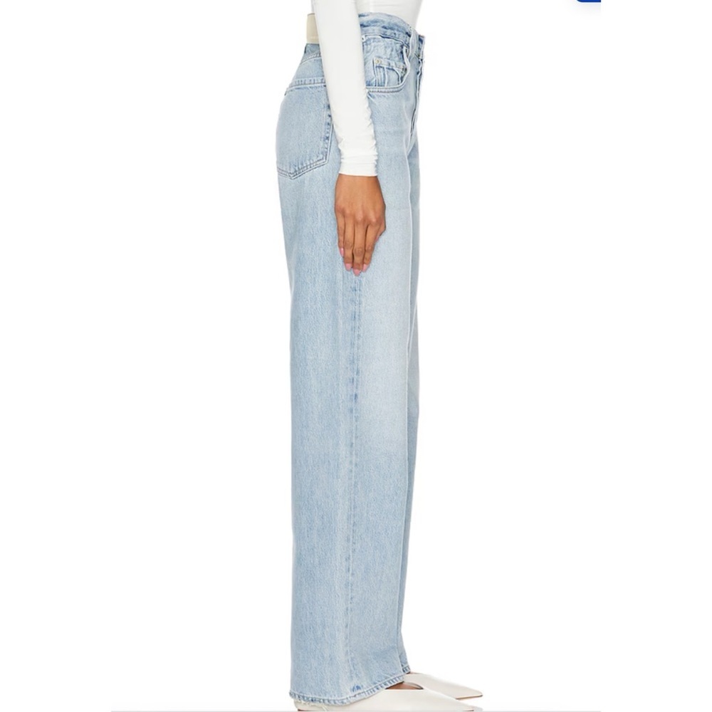 Citizens of Humanity Gwendoline Scrunch Wide Leg Jeans Dakota Blue 24 - Picture 3 of 17